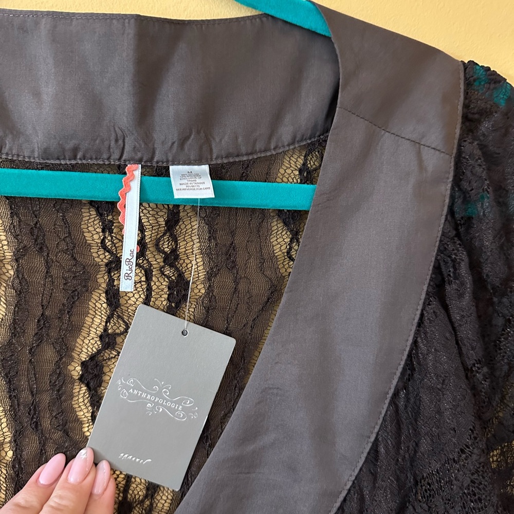 Anthropologie Brown Lace Blouse - Picture 6 of 10